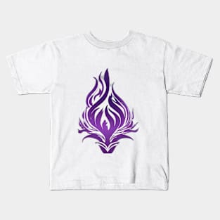 Fire Purple Shadow Silhouette Anime Style Collection No. 292 Kids T-Shirt